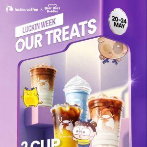 Luckin Coffee Luckin Week Promotion: Our Treats - 2 Cups for RM11.99 | 20-24 May 2026