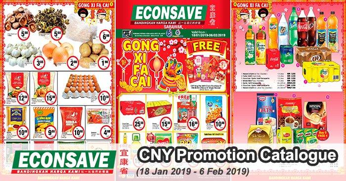 Econsave Chinese New Year Promotion Catalogue at Sarawak (18 January 2019 - 6 February 2019)