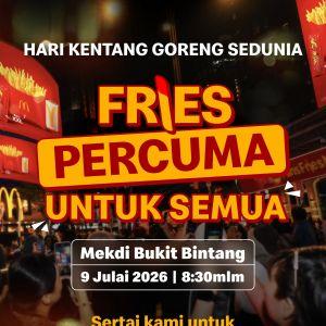 McDonald's International French Fries Day: Celebration Event - FREE Fries For Everyone! | 9 July 2026