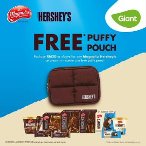 Giant Magnolia Hershey's Ice Cream Promotion - FREE Puffy Pouch with RM20 Spend | July 2026