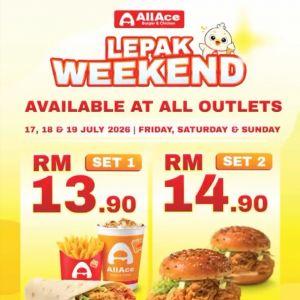 AllAce Weekend Promotion: Lepak Weekend - Free Wrap & Deals from RM13.90 | 17-26 July 2026