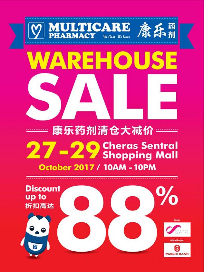 Multicare Pharmacy Warehouse Sale up to 88% off