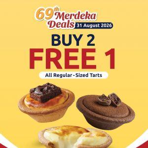 Hokkaido Baked Cheese Tart Merdeka Promotion: 69th Merdeka Deals - Buy 2 Free 1 | 31 August 2026