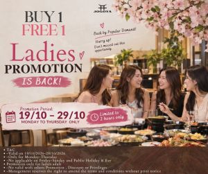 Jogoya Buy 1 Free 1 Ladies Promotion: Ladies Promotion Is Back - Buy 1 Free 1 | October 2026