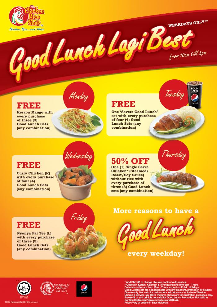 The Chicken Rice Shop Good Lunch Promotion