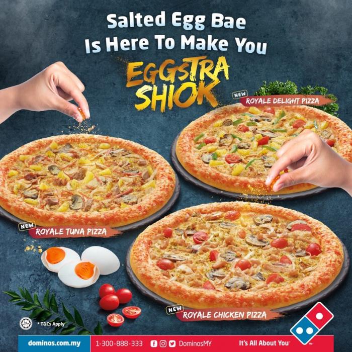 Domino's Pizza Eggstra Shiok Salted Egg Yolk Pizza