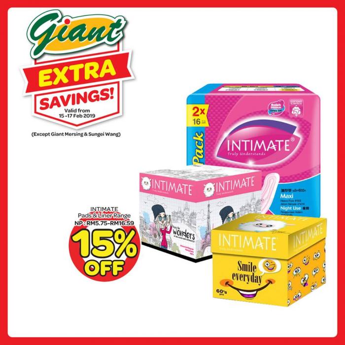 Giant INTIMATE Products Promotion  (15 February 2019 - 17 February 2019)