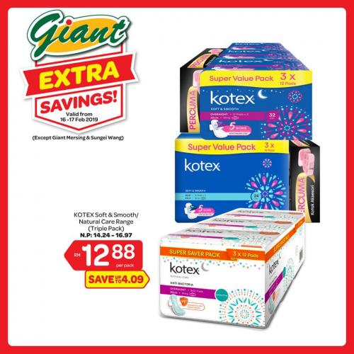 Giant KOTEX Promotion  (16 February 2019 - 17 February 2019)