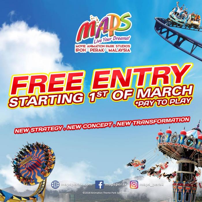 MAPS (Movie Animation Park Studios) FREE Entry Starting 1 March 2019