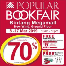 Popular Book Fair at Bintang Megamall (8 March 2019 - 17 March 2019)