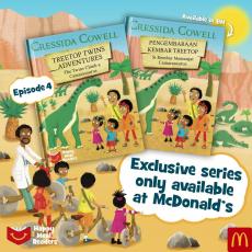 McDonald's FREE Happy Meal Readers - The Twins Climb a Camarasaurus