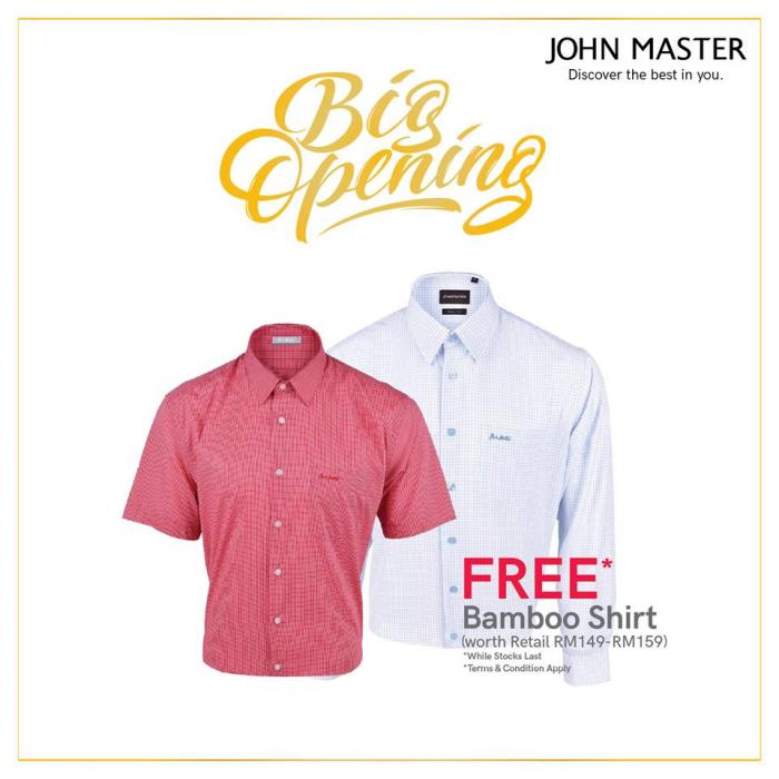 John Master SOGO Central i-City New Opening FREE Bamboo Shirt