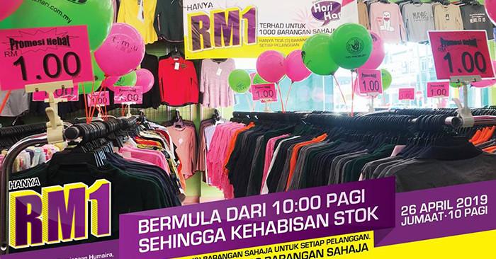 Pusat Pakaian Hari-Hari Tanah Merah RM1 Promotion (26 Apr 2019)