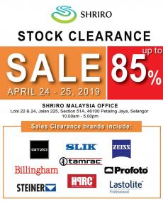 Shriro Clearance Sale up to 85% off (24 April 2019 - 25 April 2019)