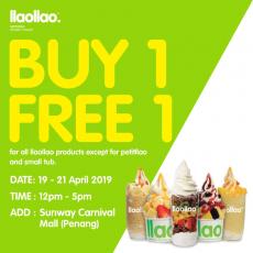IIaoIIao Buy 1 FREE 1 at Sunway Carnival Mall (19 April 2019 - 21 April 2019)
