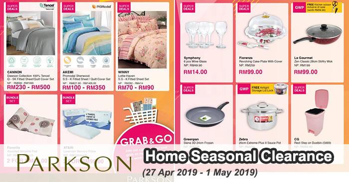 Parkson Subang Parade Home Seasonal Clearance (27 Apr 2019 - 1 May 2019)