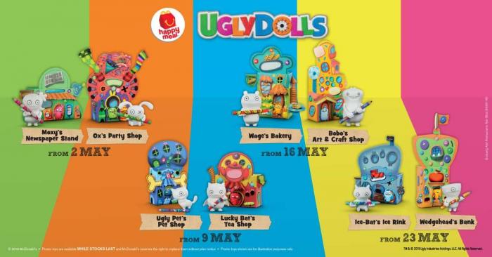 McDonald's FREE UglyDolls Happy Meal Toys (2 May 2019 - 29 May 2019)