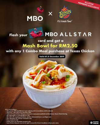 Texas Chicken Mash Bowl for only RM2.50 (1 May 2019 - 31 December 2019)