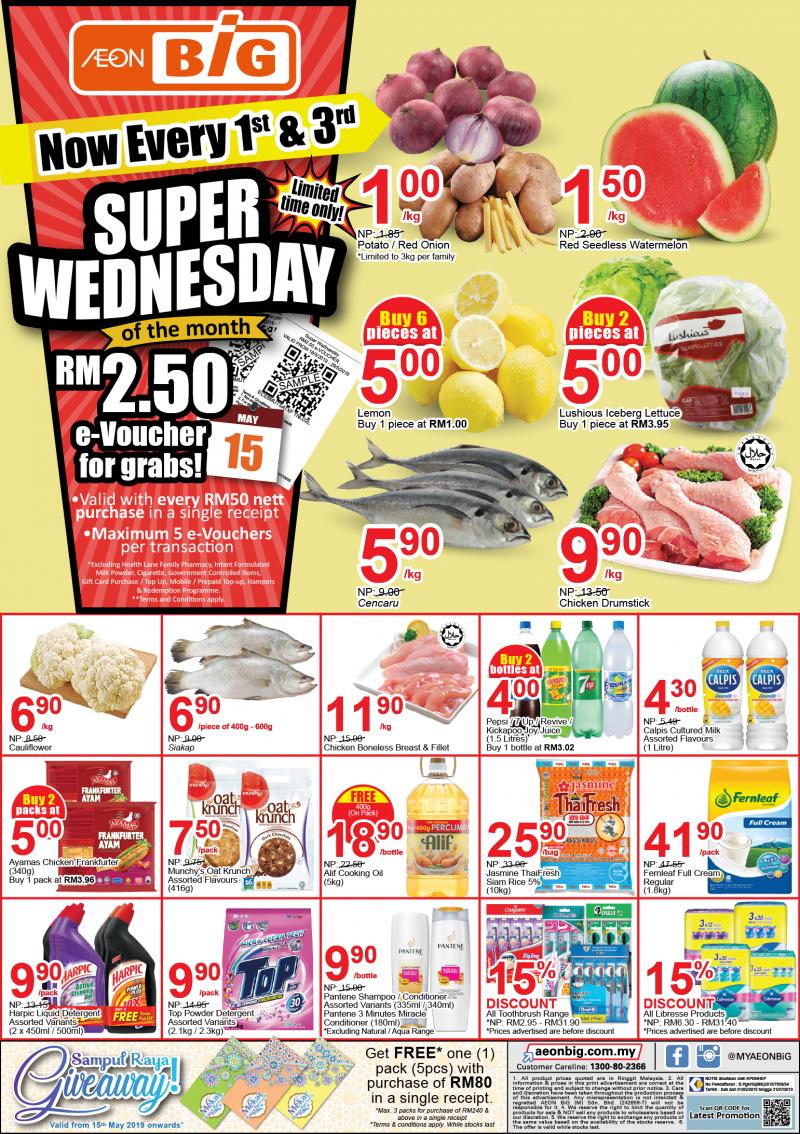 AEON BiG Super Wednesday Promotion (15 May 2019)