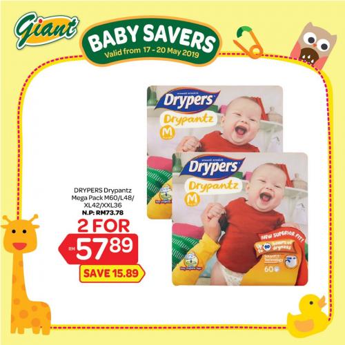 Giant Baby Savers Promotion (17 May 2019 - 20 May 2019)