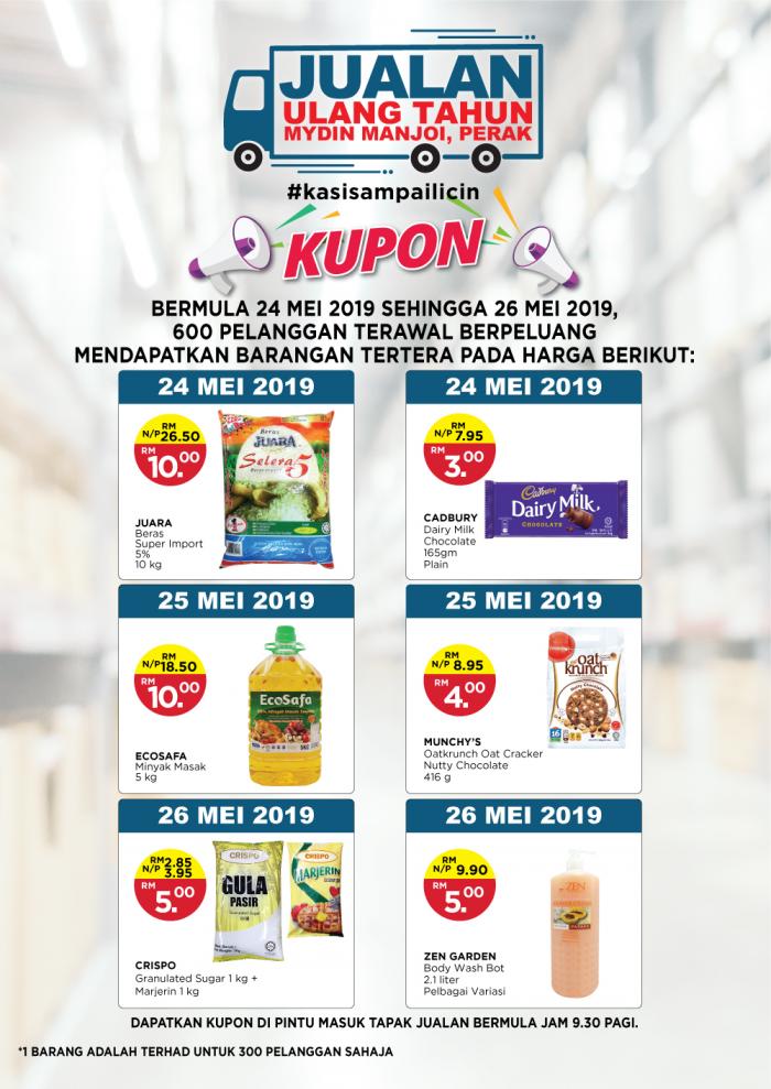 MYDIN Manjoi Anniversary Sale Promotion (24 May 2019 - 26 May 2019)