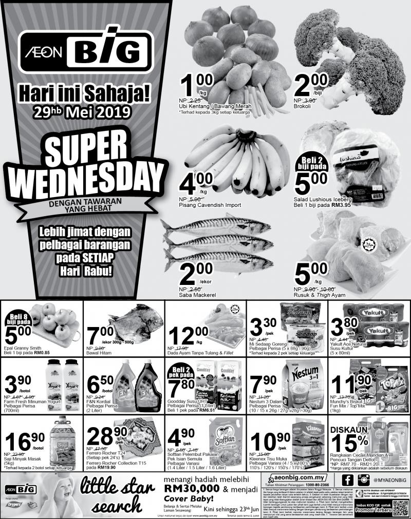 AEON BiG Super Wednesday Promotion (29 May 2019)