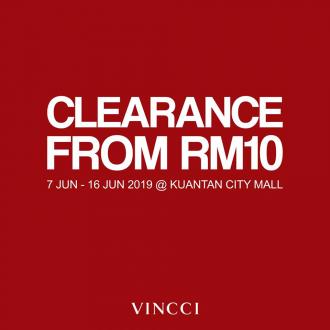 Vincci Clearance Sale from RM10 at Kuantan City Mall (7 Jun 2019 - 16 Jun 2019)