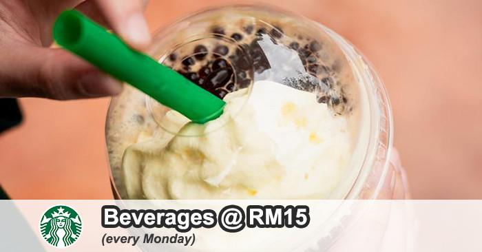 Starbucks Fantastic Monday Grande-Sized Summer Beverages for RM15 (every Monday)