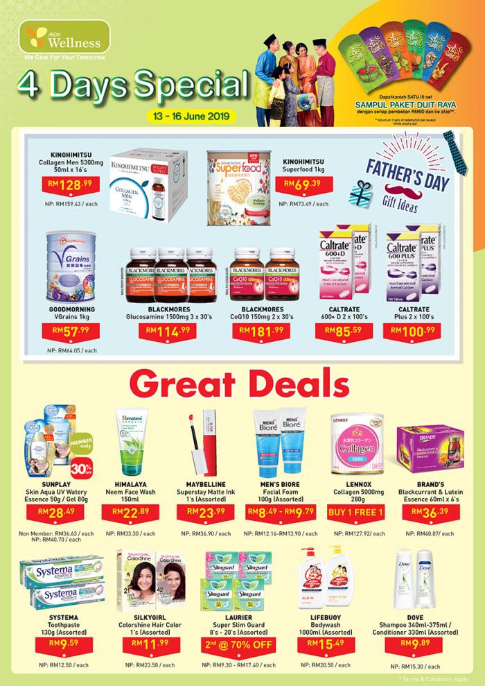 AEON Wellness 4 Days Special Promotion (13 June 2019 - 16 June 2019)