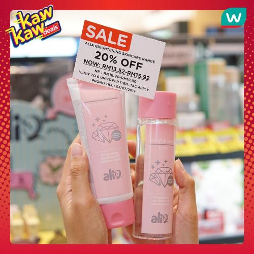 Watsons Skin Care Promotion (valid until 3 July 2019)