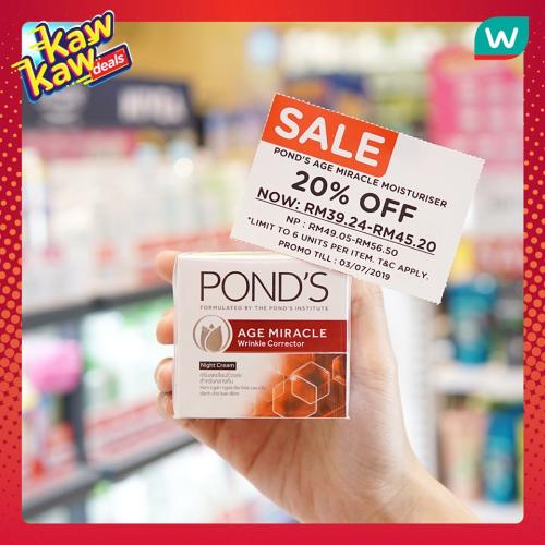 Watsons Skin Care Promotion (valid until 3 July 2019)