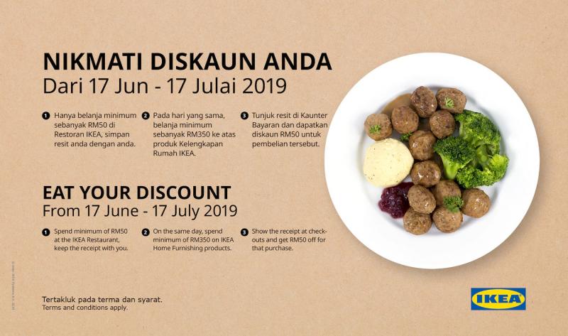 IKEA Eat Your Discount Promotion (17 June 2019 - 17 July 2019)