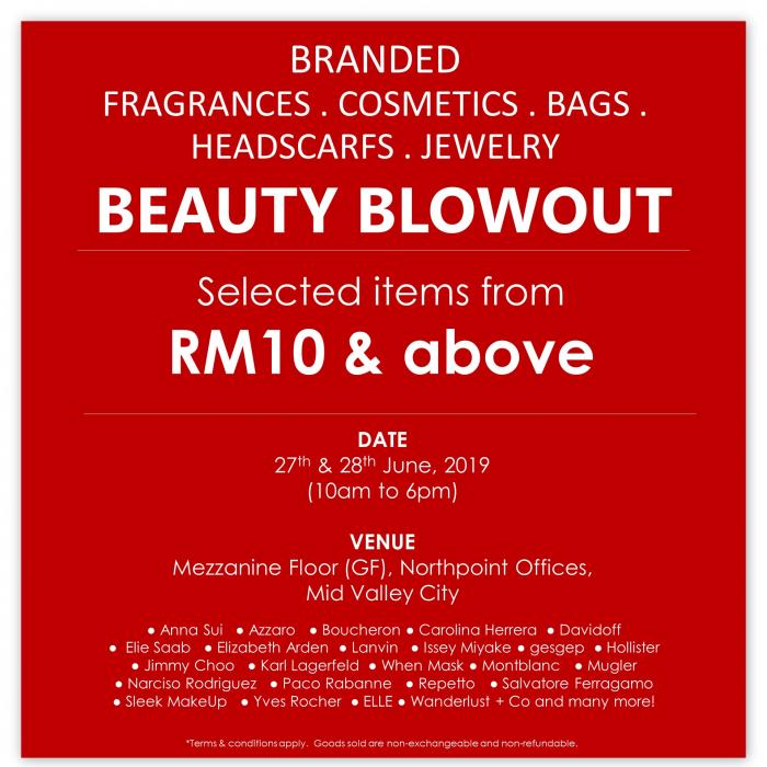 Luxasia Beauty Blowout Sales (27 June 2019 - 28 June 2019)