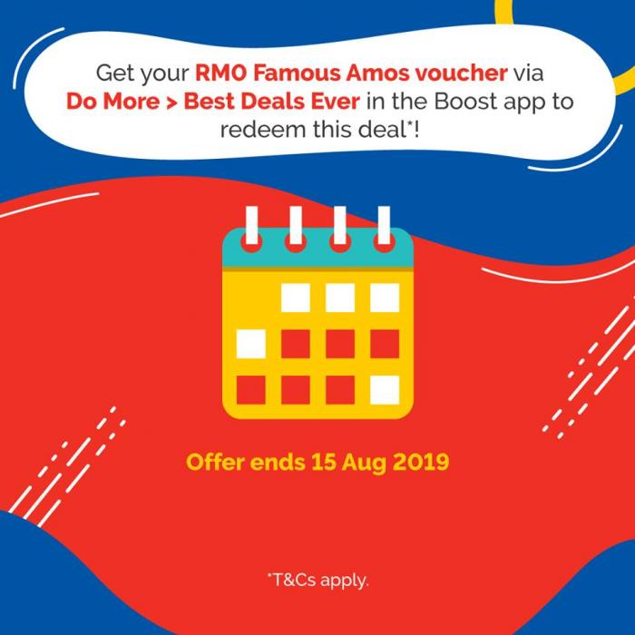 Famous Amos FREE 80g Cookies Pay with Boost Promotion (valid until 15 August 2019)