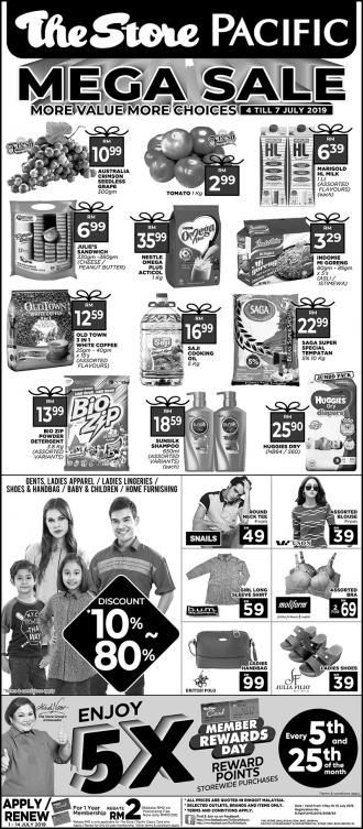 The Store and Pacific Hypermarket Mega Sale Promotion (04 Jul 2019 - 07 Jul 2019)