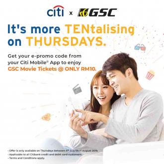 GSC Flat RM10 Movie Ticket Promotion with Citi Mobile App (every Thursday)