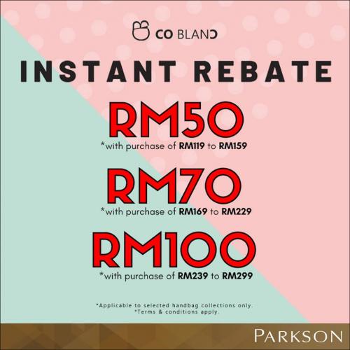 Parkson Co Blanc Handbag Instant Rebate Promotion (5 July 2019 - 31 July 2019)