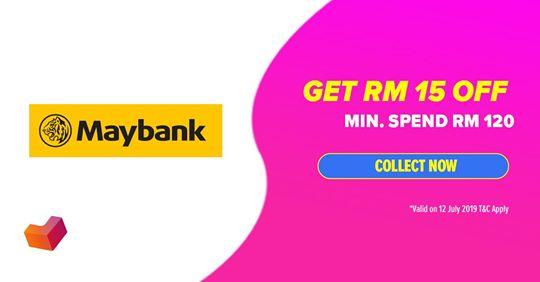 Lazada Mid-Year Festival Maybank Promotion RM15 OFF (12 July 2019)