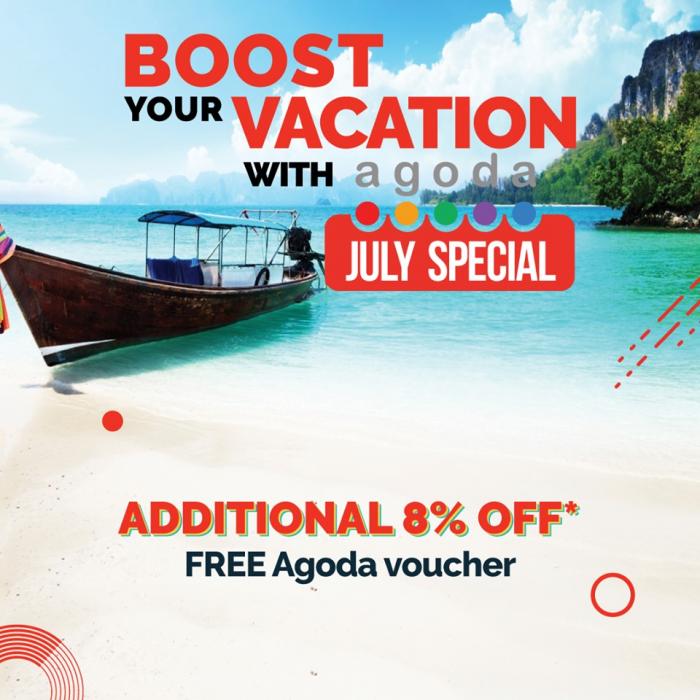 Boost Promotion FREE Agoda 8% OFF Voucher