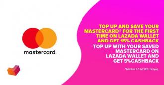 Lazada Mid-Year Festival Top Up Lazada Wallet with Mastercard Get Up To 15% Cashback (5 Jul 2019 - 11 Jul 2019)