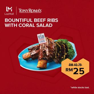 Tony Roma's Bountiful Beef Ribs With Coral Salad for only RM25 on Lazada (NP: RM40.79)