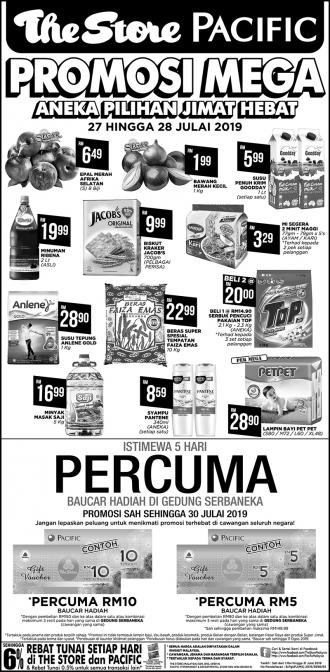 The Store and Pacific Hypermarket Mega Sale Promotion (27 July 2019 - 28 July 2019)