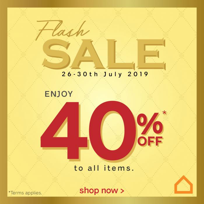 Ashley Furniture HomeStore July Flash Sale Promotion 40% OFF (26 July 2019 - 30 July 2019)