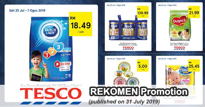 Tesco REKOMEN Promotion published on 31 July 2019
