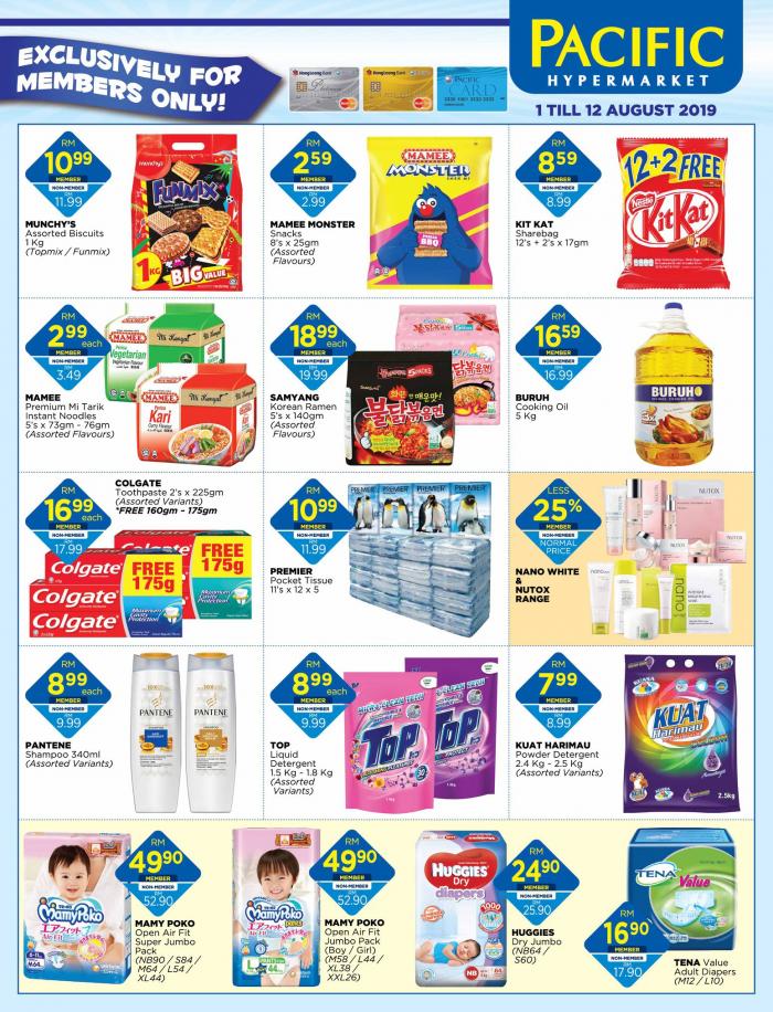 Pacific Hypermarket Members Day Promotion (1 August 2019 - 12 August 2019)