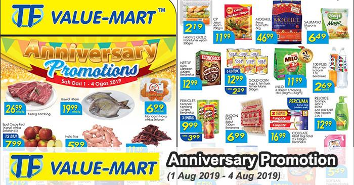 TF Value-Mart Anniversary Promotion (1 Aug 2019 - 4 Aug 2019)