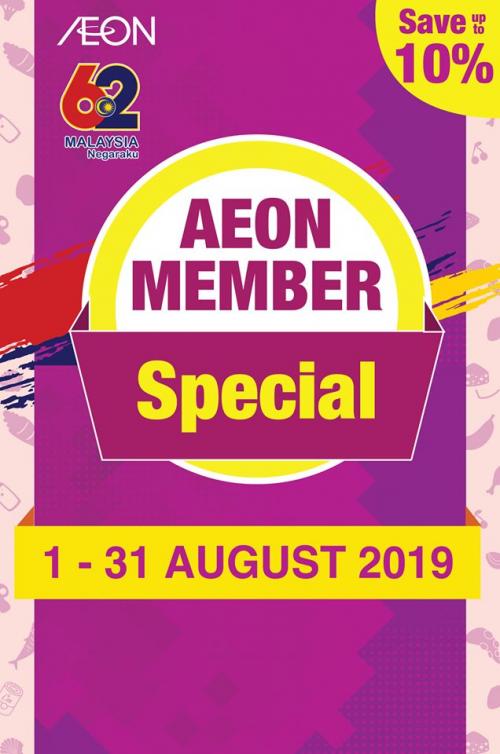 AEON Member Monthly Special Promotion (1 August 2019 - 31 August 2019)