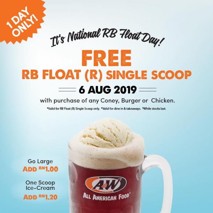 A&W FREE RB Float (Regular) Single Scoop (6 August 2019)