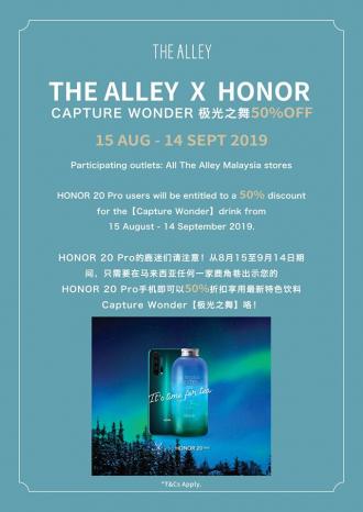 The Alley Honor 20 Pro Users 50% OFF Promotion (15 August 2019 - 14 September 2019)