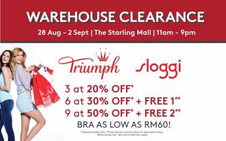 Triumph and Sloggi Warehouse Clearance Sale at The Starling Mall (28 August 2019 - 2 September 2019)